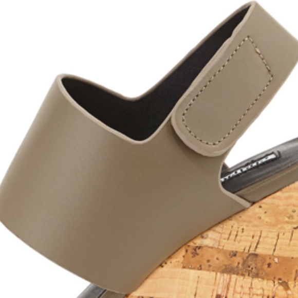 Charles David Oriel Jute Trimmed Leather Cork Wedge Sandals - 8 - Picture 2 of 13